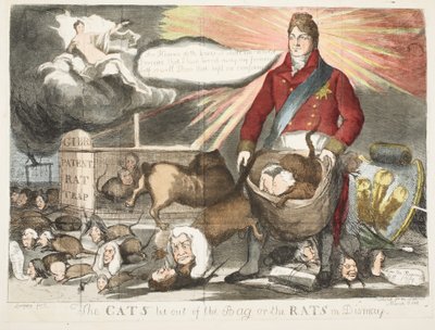 Les Chats sortis du sac ou les Rats en désarroi, pub mars 1811 - Scarpione
